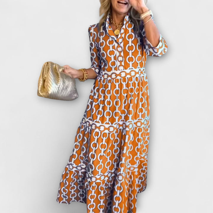 Corinna - Midi dress with chain pattern