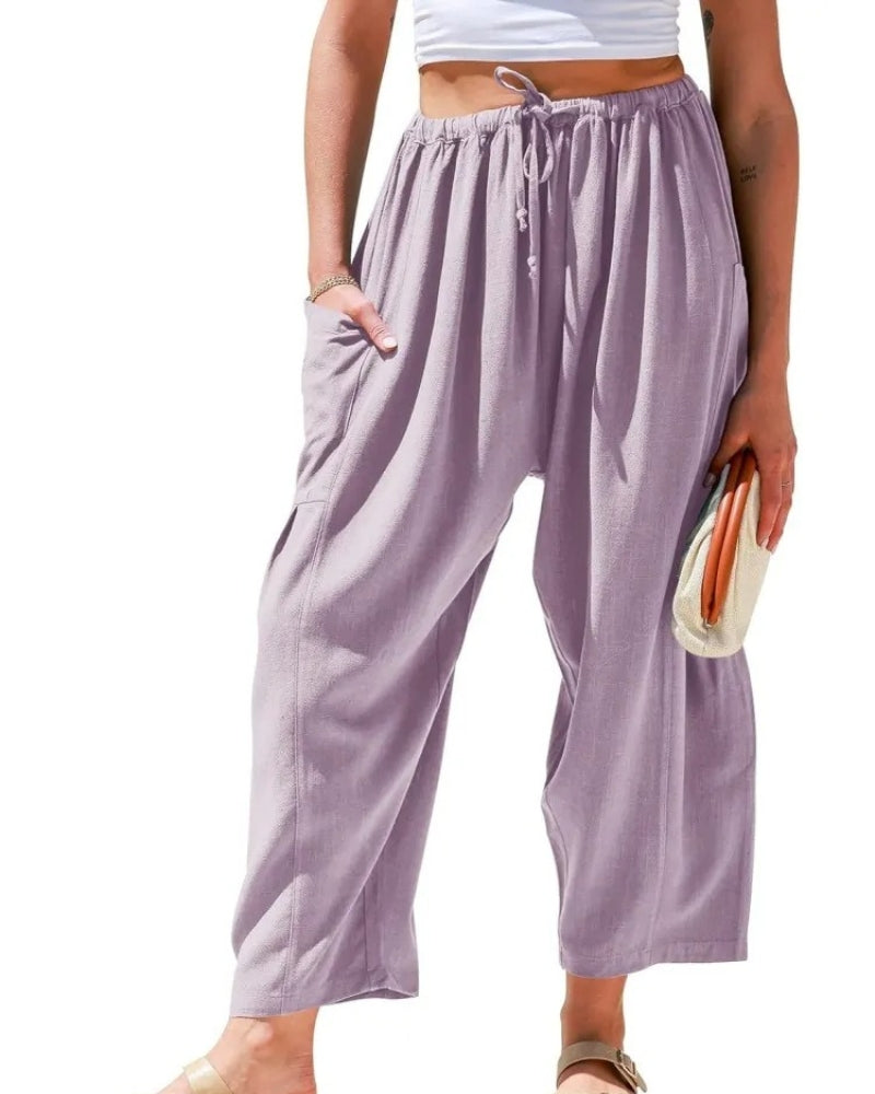 SIBANA - WIDE LEG LINEN PANTS