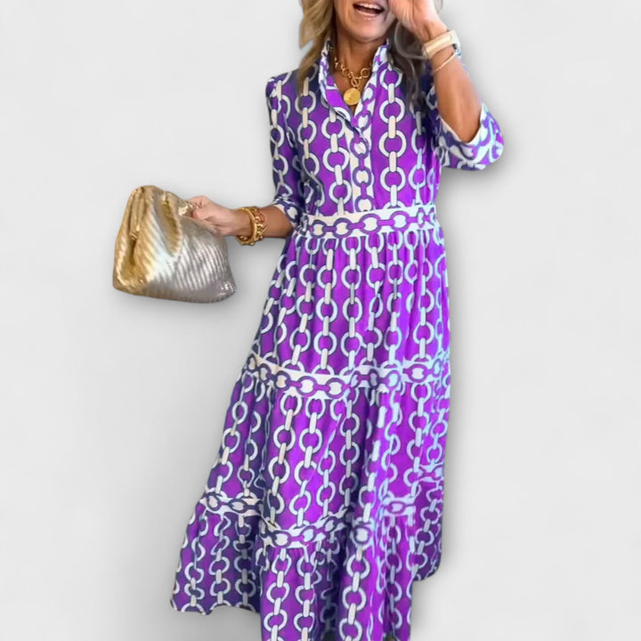 Corinna - Midi dress with chain pattern