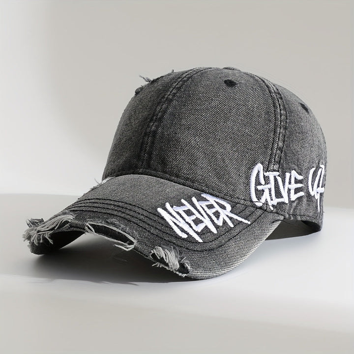 Never Give Up Distressed Cap
