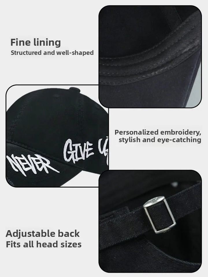 Never Give Up Distressed Cap